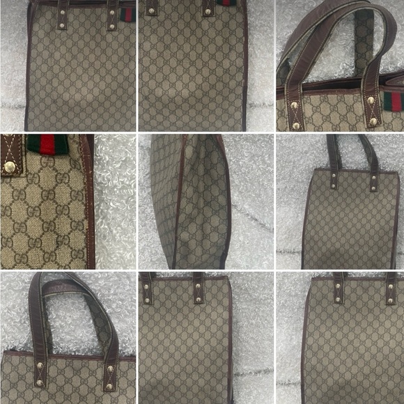 Gucci GG Plus Monogram Signature Web Loop Vertical Tote Light Brown - Picture 11 of 16